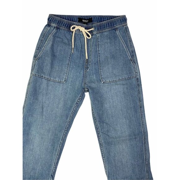 Hudson Womens Blue Regular Fit Drawstring Waist Denim Jogger Jeans Size SP - Picture 2 of 9